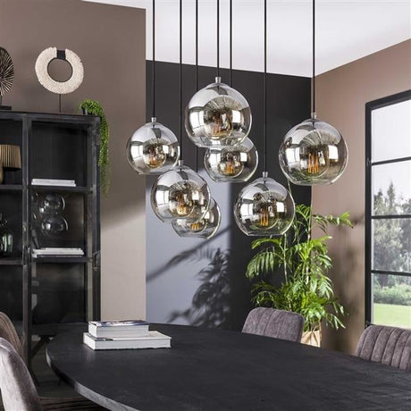 Hængelampe Juliette DH Interiør Sølv LxBxH 116x48x33 Sølv Ambient foto diagonalt set forfra