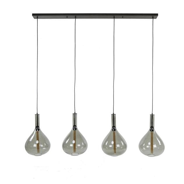 Hængelampe Karen DH Interiør Sort LxBxH 102x58x39 Metal Hvid foto set forfra