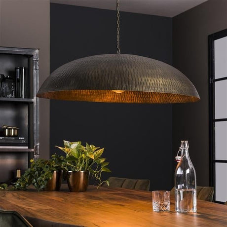 Hængelampe Lasse DH Interiør Bronze LxBxH 95x95x33 Bronze Ambient foto diagonalt set forfra