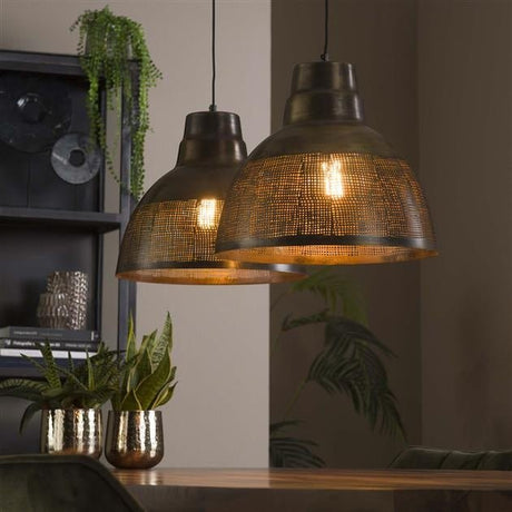 Hængelampe Luisa DH Interiør Bronze LxBxH 79x42x37 Bronze Atmosfærisk foto diagonalt set forfra