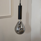 Miles Smokey hængelampe Dimehouse Antracit LxBxH 29x22x22 Glas Atmosfærisk foto set forfra