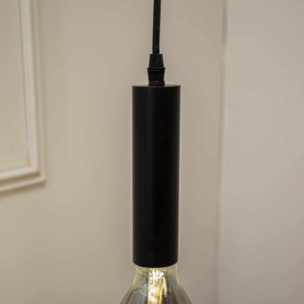 Miles Smokey hængelampe Dimehouse Antracit LxBxH 29x22x22 Glas Atmosfærisk fotodetalje