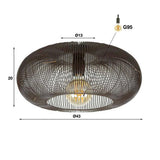 Loftslampe Jill DH Interiør Sort LxBxH 48x48x25 Nikkel Hvid fotostørrelsesindikation