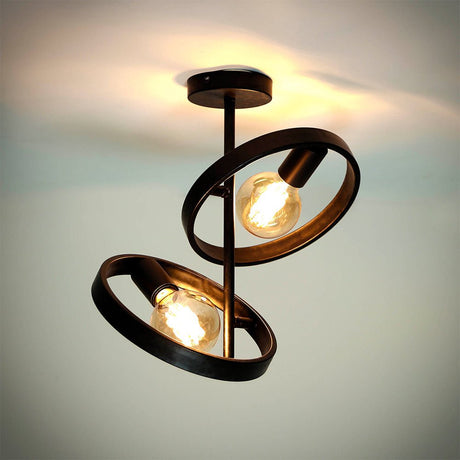 Loftslampe Otan DH Interiør Charcoal LxBxH 48x28x9 Metal Atmosfærisk foto diagonalt set forfra