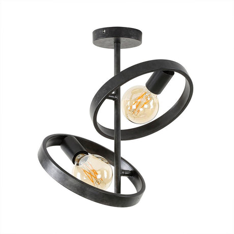 Loftslampe Otan DH Interiør Charcoal LxBxH 48x28x9 Metal Hvid foto set forfra