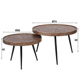 Sofabord Aron DH Interiør Bronze LxBxH 80x80x13 Bronze Hvid fotostørrelsesangivelse
