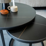 Sofabord Trevor Sort Dimehouse Sort LxBxH 80x80x13 Sintret sten Atmosfærefoto anderledes