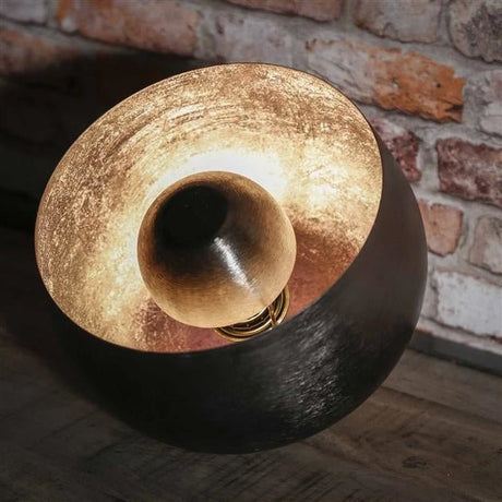 Bordlampe Basel DH Interiør Sort LxBxH 31x29x29 Nikkel Atmosfærisk fotodetalje