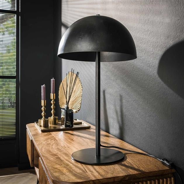 Bordlampe Vera DH Interiør Charcoal LxBxH 34x33x22 Metal Atmosfærisk foto set forfra