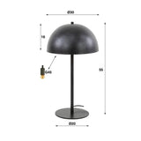Bordlampe Vera DH Interiør Charcoal LxBxH 34x33x22 Metal Hvid fotostørrelsesindikation