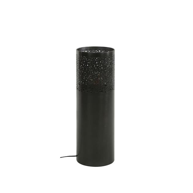 Gulvlampe Eleanor Sort Nikkel DH Interiør Sort LxBxH 68x25x25 Nikkel Hvid foto set forfra