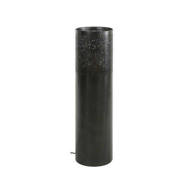 Gulvlampe Eleanor Sort Nikkel DH Interiør Sort LxBxH 96x30x30 Nikkel Hvid foto set forfra