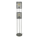 Gulvlampe Mori DH Interiør Sort LxBxH 172x35x35 Nikkel Hvid foto set forfra