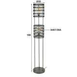 Gulvlampe Mori DH Interiør Sort LxBxH 172x35x35 Nikkel Hvid fotostørrelsesindikation