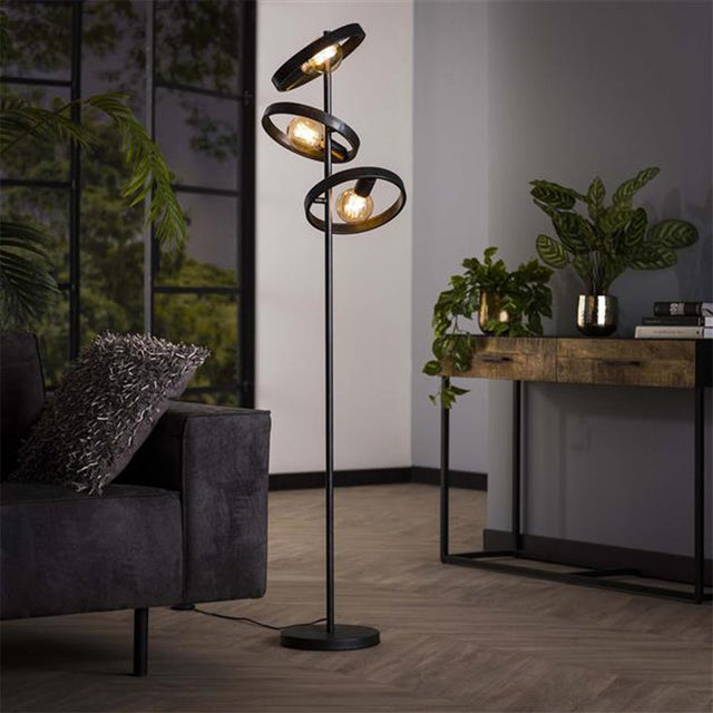Gulvlampe Otan DH Interiør Charcoal LxBxH 57x38x26 Metal Atmosfærisk foto diagonalt set forfra