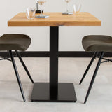 Spisebord Bistrobord Square Dimehouse Brun LxBxH 66x66x7 Mangotræ Atmosfærisk fotodetalje