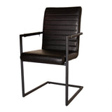 Spisestuestol BH Dimehouse Sort LxBxH 73x59x58 Kunstlæder Hvid foto diagonalt set forfra