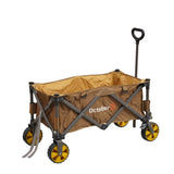 Vogn Sammenklappelig håndvogn brun 90x50x55 cm Dimehouse Brun LxBxH 75x28x28 Aluminium Hvid foto diagonalt set forfra