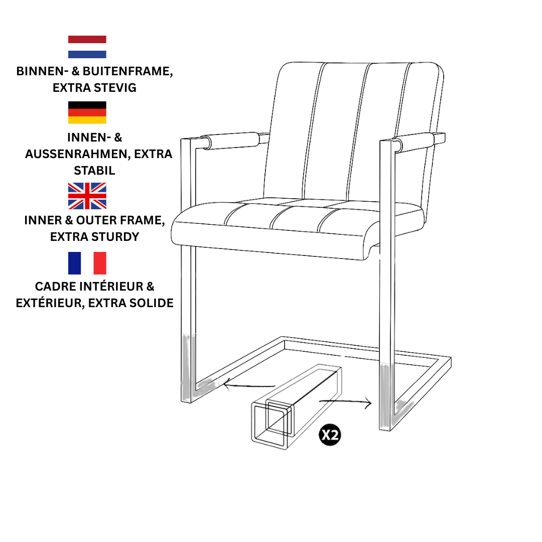 Sæt med 4 industrielle spisestuestole Jackson antracit - mikrofiber - med armlæn