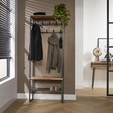 Knagerække Karl DH Interiør Acacia LxBxH 182x70x35 Akacietræ Atmosfærisk foto set forfra