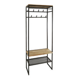 Knagerække Karl DH Interiør Acacia LxBxH 182x70x35 Akacietræ Hvid foto diagonalt set forfra