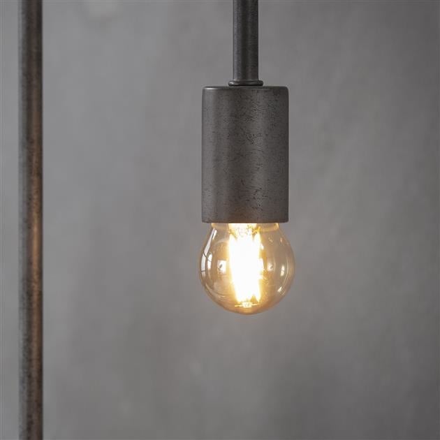 Lyskilde LED-glødetråd Kugle Ø4,5 DH Interiør Ravfarvet glas LxBxH 8x5x5 Ravfarvet glas Atmosfærisk foto diagonalt set forfra