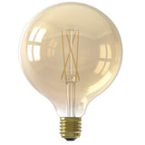 Lyskilde LED glødetråd Pære Ø12,5 DH Interiør Ravfarvet glas LxBxH 18x13x13 Ravfarvet glas Hvidt foto set forfra