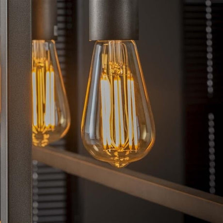 Lyskilde LED DH Interiør Ravfarvet glas LxBxH 15x7x7 Ravfarvet glas Atmosfærisk foto set forfra