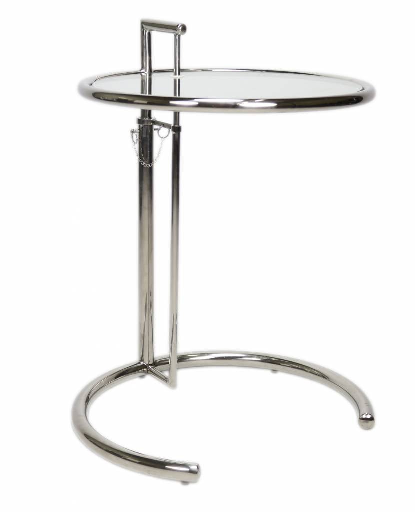 Sidebord Taffy Dimehouse Sølv LxBxH 60x60x50 Glas Hvid foto set forfra