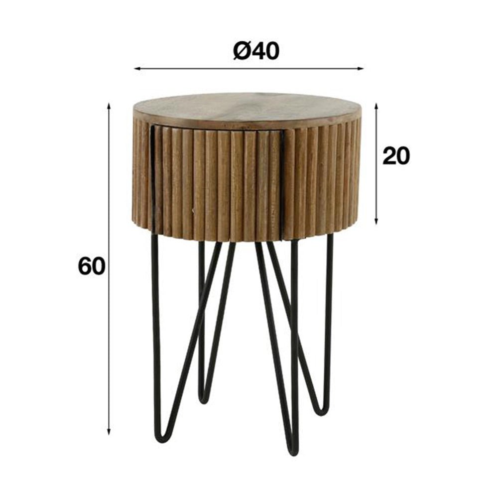 Sengebord Hans DH Interiør Mango LxBxH 45x45x30 Mangotræ Hvid fotostørrelsesangivelse
