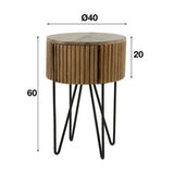 Sengebord Hans DH Interiør Mango LxBxH 45x45x30 Mangotræ Hvid fotostørrelsesangivelse