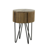 Sengebord Hans DH Interiør Mango LxBxH 45x45x30 Mangotræ Hvid foto diagonalt set forfra