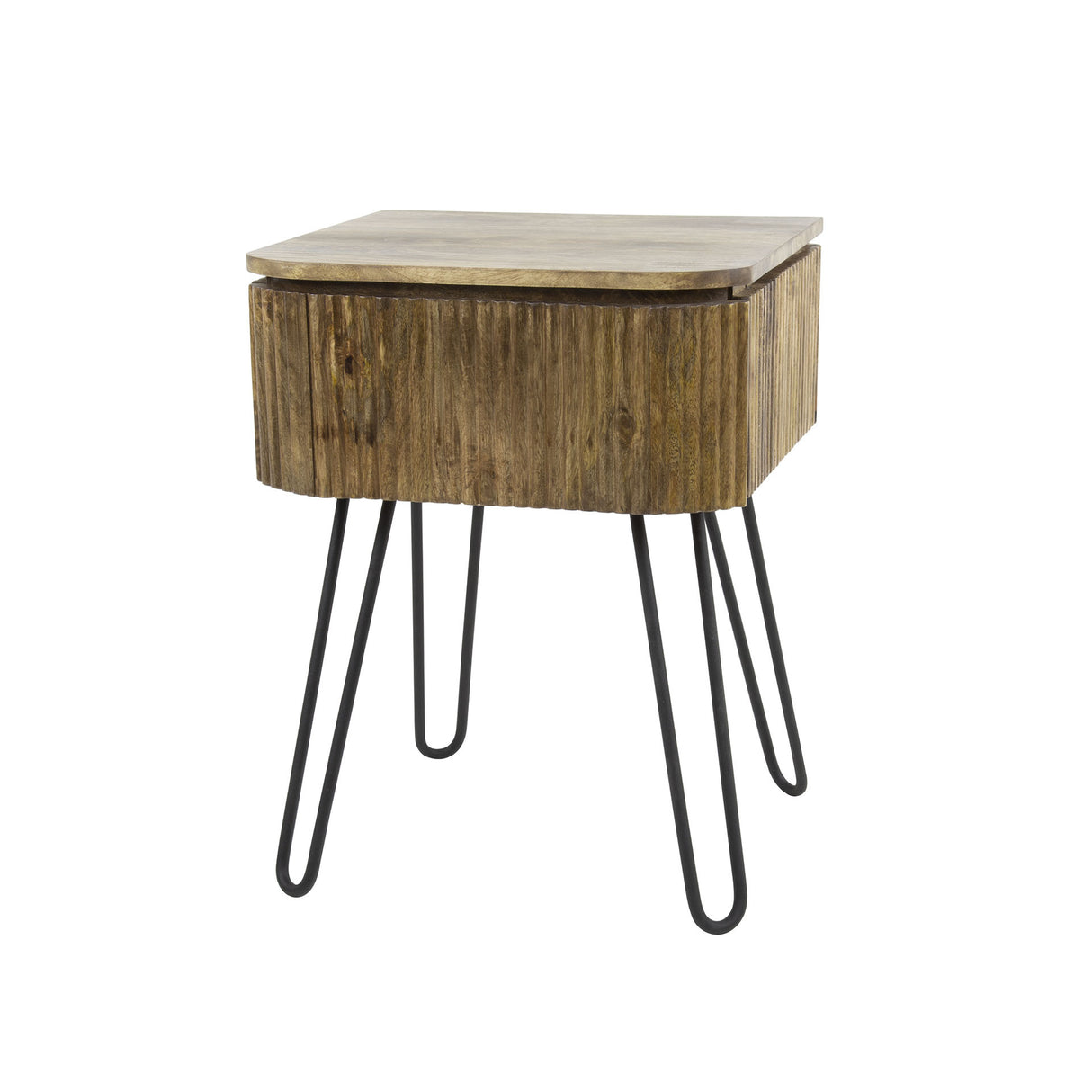 Sengebord Maria DH Interiør Mango LxBxH 51x46x28 Mangotræ Hvid foto diagonalt set forfra