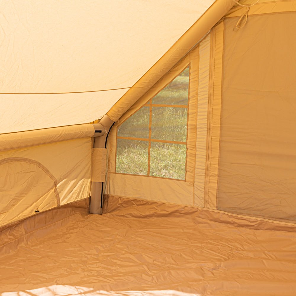 Telt Fire personers oppustelig beige 300x200x210 cm Dimehouse Beige LxBxH 75x48x38 Bomuld Atmosfære foto anderledes