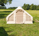 Telt Fire personers oppustelig beige 300x200x210 cm Dimehouse Beige LxBxH 75x48x38 Bomuld Atmosfærisk foto set forfra
