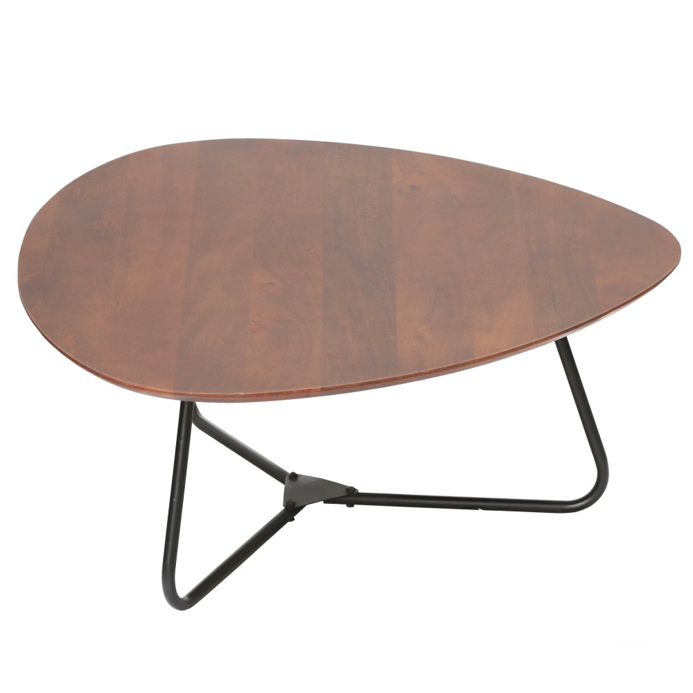 Sofabord Zoë Valnød Dimehouse Brun LxBxH 90x81x24 Mangotræ Hvid foto diagonalt set forfra