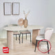 Ovalt spisebord Jimi 180x90 cm travertin beige