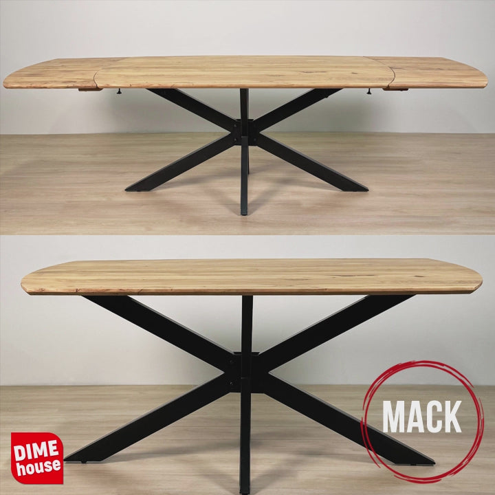 Udtrækkeligt Spisebord Mack Dansk Oval Akacietræ 175-275x90 cm