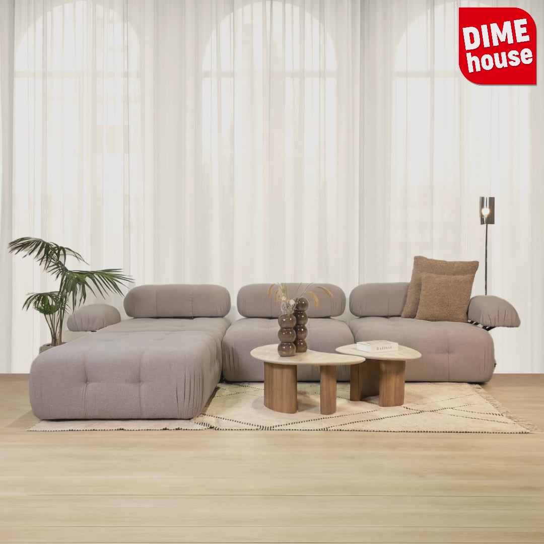 Modulopbygget 3-personers sofa med skammel Doblo beige