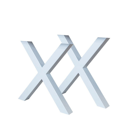Stel X Hvid Dimehouse Hvid LxBxH 78x74x29 Metal Hvid foto diagonalt set forfra