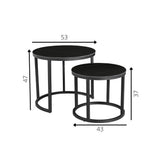 Sofabord Paige Sort Dimehouse Sort LxBxH 57x56x53 Sintret sten Hvid fotostørrelsesangivelse