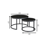 Sofabord Trevor Sort Dimehouse Sort LxBxH 80x80x13 Sintret sten Hvid fotostørrelsesangivelse