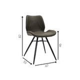 Spisestuestol Beau kunstlæder Dimehouse Grøn LxBxH 72x68x50 Kunstlæder Hvid fotostørrelsesangivelse