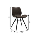 Spisestuestol Beau kunstlæder Dimehouse Taupe LxBxH 72x68x50 Kunstlæder Hvid fotostørrelsesangivelse
