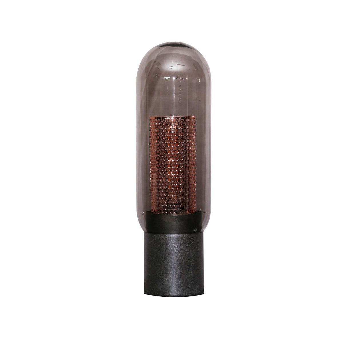 Bordlampe Hilda DH Interiør Sort LxBxH 46x38x21 Metal Hvid foto diagonalt set forfra
