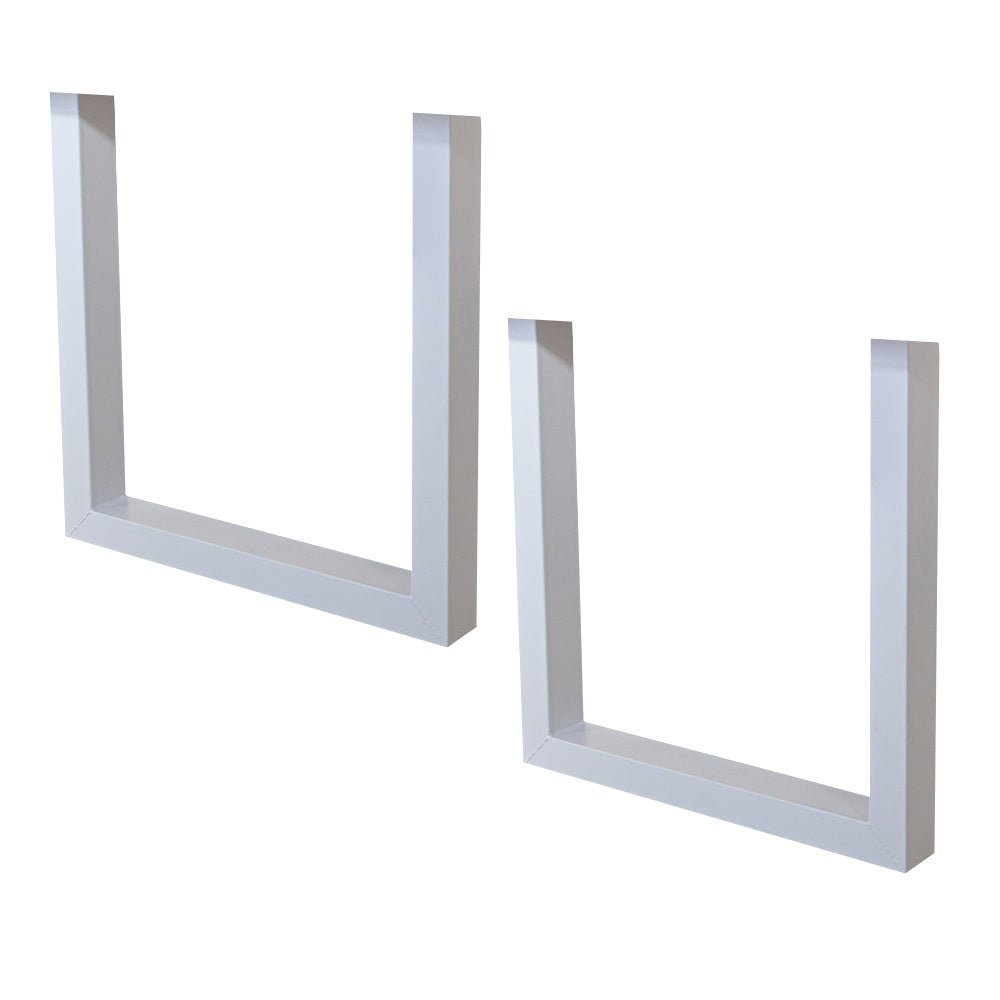 Ramme U Hvid Dimehouse Hvid LxBxH 78x74x29 Metal Hvid foto diagonalt set forfra