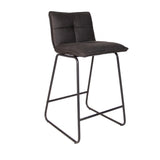 Barstol Jelle Dimehouse Antracit LxBxH 63x56x49 Microfiber Hvid foto diagonalt set forfra