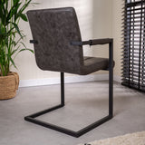 Spisestuestol Jackson Dimehouse Antracit LxBxH 71x58x54 Stof Atmosfærisk foto diagonalt set bagfra