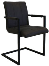 Spisestuestol Jackson Dimehouse Antracit LxBxH 71x58x54 Stof Hvid foto diagonalt set forfra