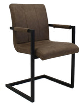 Spisestuestol Jackson Dimehouse Taupe LxBxH 71x58x54 Stof Hvid foto diagonalt set forfra